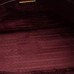 Pre Owned Prada Burgundy Saffiano Lux Leather Large Galleria Tote