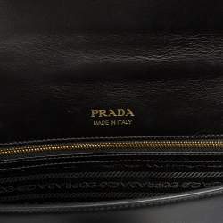Pre Owned Prada Tricolor Leather Ribbon Flap Crossbody Bag