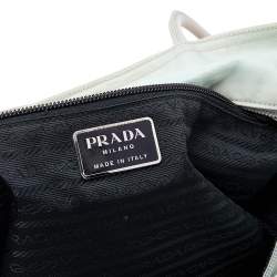 Pre Owned Prada Grey Tessuto Nylon Top Zip Tote