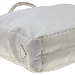 Pre Owned Prada Grey Tessuto Nylon Top Zip Tote