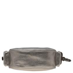Pre Owned Prada Metallic Vitello Daino Leather Hobo