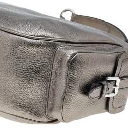 Pre Owned Prada Metallic Vitello Daino Leather Hobo