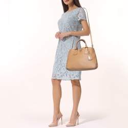 Pre Owned Prada Beige Leather Galleria Tote
