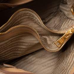 Pre Owned Prada Beige Leather Galleria Tote