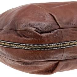 Pre Owned Prada Brown Cervo Leather Hobo