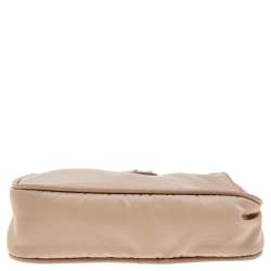 Pre Owned Prada Beige Nylon Re-Edition 2005 Shoulder Bag