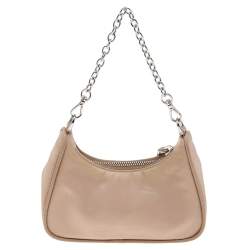 Pre Owned Prada Beige Nylon Re-Edition 2005 Shoulder Bag