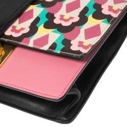 Pre Owned Prada Multicolor Floral Print Leather Plex Ribbon Shoulder Bag