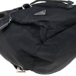 Prada Black Tessuto Nylon Vintage Drawstring Backpack