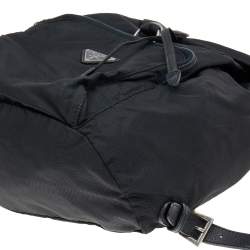 Prada Black Tessuto Nylon Vintage Drawstring Backpack