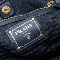 Pre Owned Prada Black Tessuto Nylon And Leather Satchel