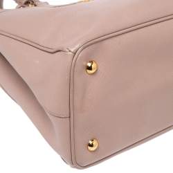 Pre Owned Prada Beige Saffiano Leather Medium Open Tote