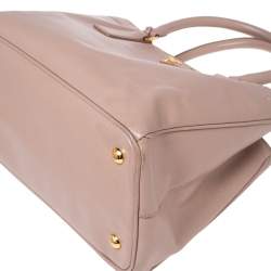 Pre Owned Prada Beige Saffiano Leather Medium Open Tote