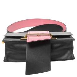 Pre Owned Prada Multicolor City Calf Leather Small Metal Ribbon Flap Bag