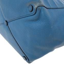 Pre Owned Prada Blue Vitello Daino Tote