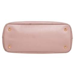 Pre Owned Prada Pink Saffiano Lux Leather Medium Galleria Tote