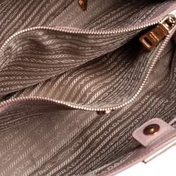Pre Owned Prada Pink Saffiano Lux Leather Medium Galleria Tote