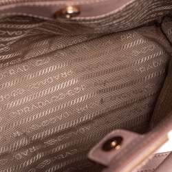 Pre Owned Prada Pink Saffiano Lux Leather Medium Galleria Tote
