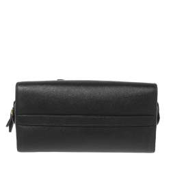 Pre Owned Prada Black Saffiano Leather Small Top Handle Crossbody Bag