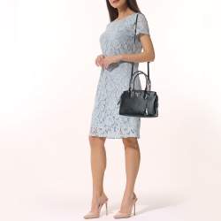 Pre Owned Prada Black Saffiano Leather Small Top Handle Crossbody Bag