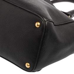 Pre Owned Prada Black Leather Large Open Tote