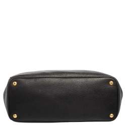Pre Owned Prada Black Leather Large Open Tote