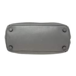 Pre Owned Prada Grey Leather Double Zip Tote