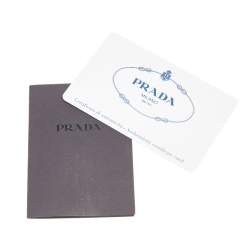 Pre Owned Prada Black Leather Vitello Daino Tote