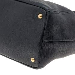 Pre Owned Prada Black Leather Vitello Daino Tote