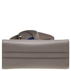 Pre Owned Prada Grey Saffiano Cuir Leather Monochrome Shoulder Bag