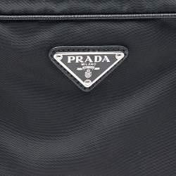 Pre Owned Prada Black Nylon and Leather Belt Bag