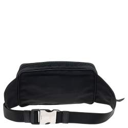 Pre Owned Prada Black Nylon and Leather Belt Bag