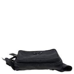 Pre Owned Prada Black Nylon and Leather Belt Bag