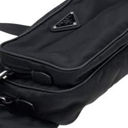 Pre Owned Prada Black Nylon and Leather Belt Bag