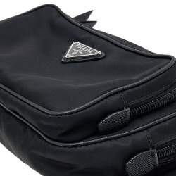 Pre Owned Prada Black Nylon and Leather Belt Bag