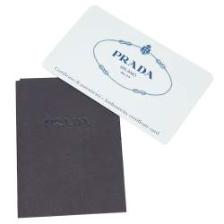 Pre Owned Prada Blue Vitello Grain Leather Tote