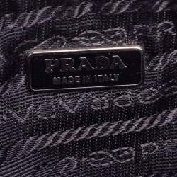 Pre Owned Prada Red Nylon Logo Pochette Bag