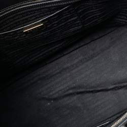 Pre Owned Prada Black Saffiano Leather Large Galleria Double Zip Tote