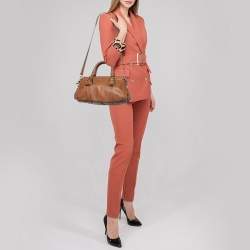 Pre Owned Prada Brown Soft Leather Satchel