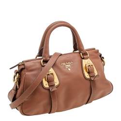 Pre Owned Prada Brown Soft Leather Satchel