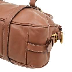 Pre Owned Prada Brown Soft Leather Satchel