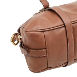 Pre Owned Prada Brown Soft Leather Satchel