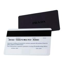 Pre Owned Prada Multicolor Woven Nylon and Leather Tote