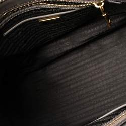 Pre Owned Prada Grey Saffiano Lux Leather Large Double Zip Tote