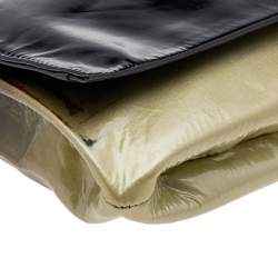 Pre Owned Prada Ombre Patent Leather Oversized Flap Clutch