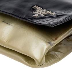 Pre Owned Prada Ombre Patent Leather Oversized Flap Clutch