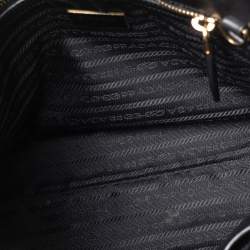 Pre Owned Prada Black Saffiano Lux Leather Snap Tote