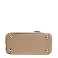 Pre Owned Prada Beige Saffiano Lux Leather Mini Galleria Tote