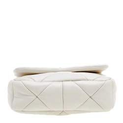 Pre Owned Prada White Patchwork Leather System Crossbody Bag