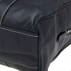 Pre Owned Prada Black Soft Leather Satchel